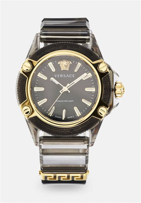 versace uhr gold schwarz|VERSACE.